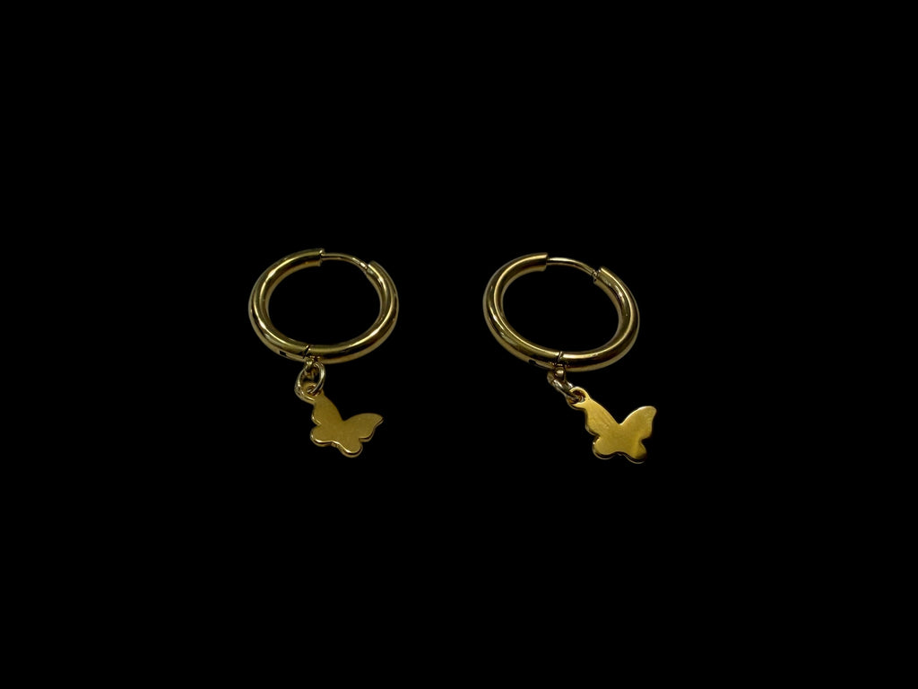 Gold Butterfly Earrings