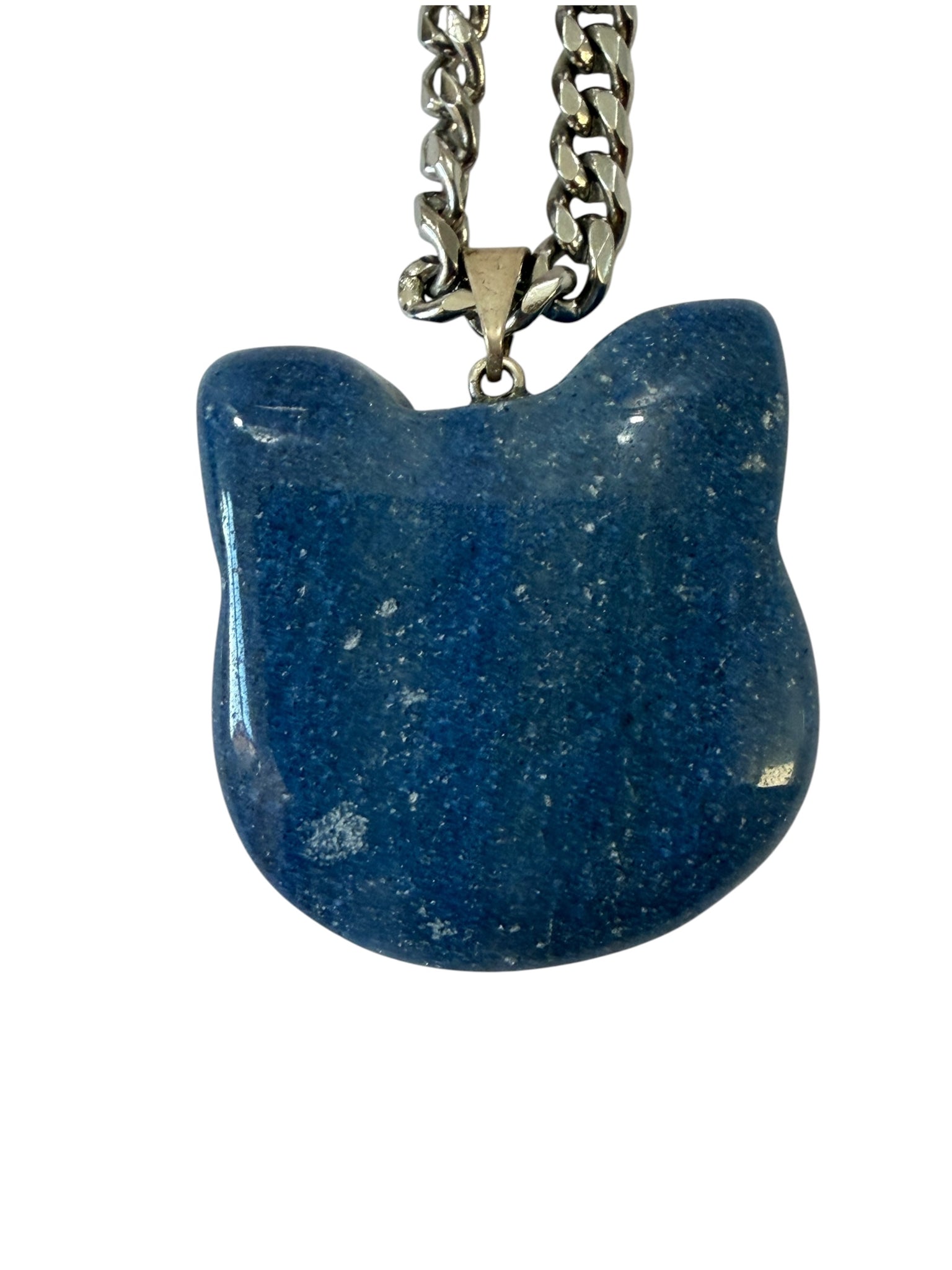 Kitty Stone Silver Necklace