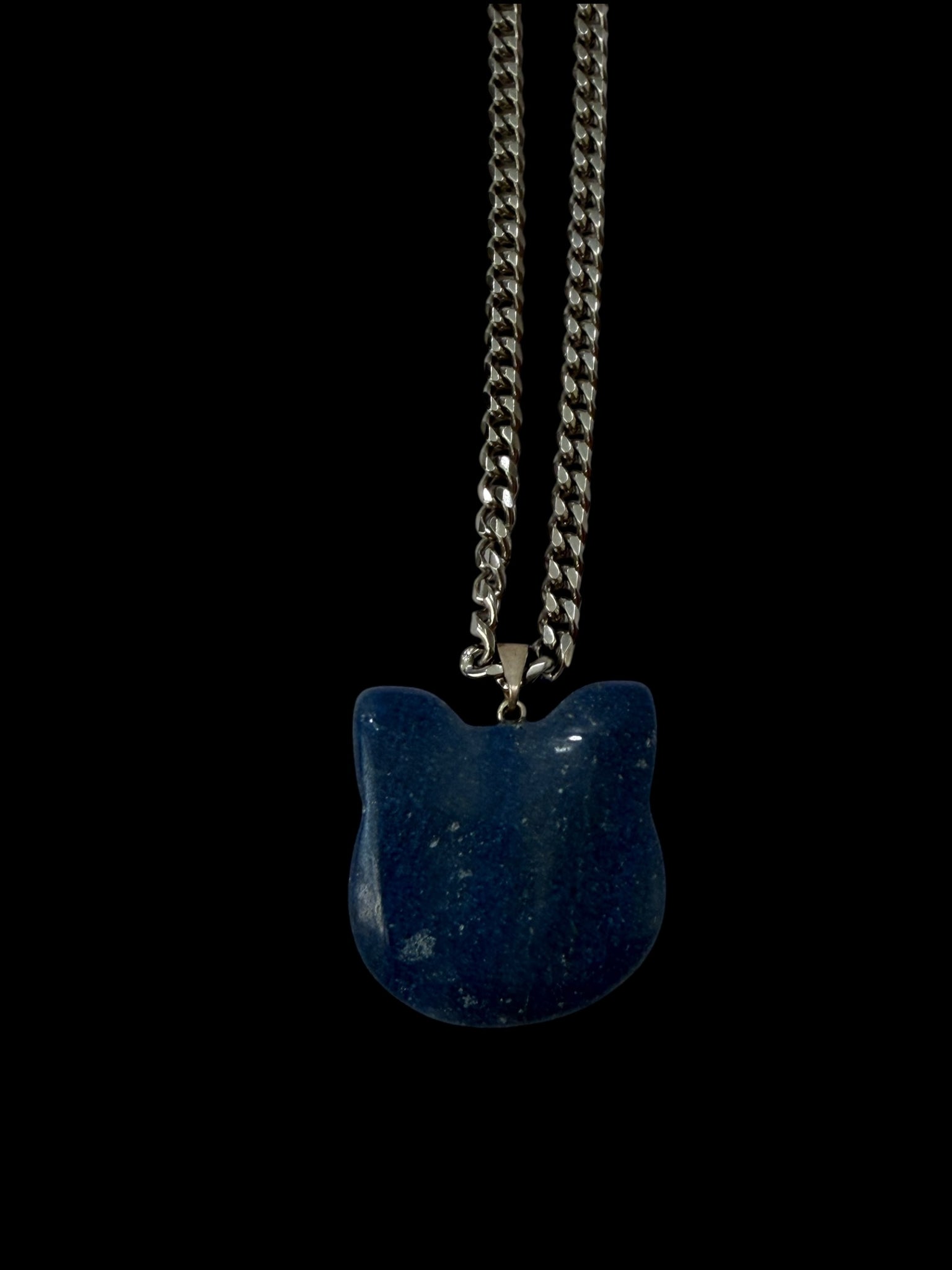 Kitty Stone Silver Necklace