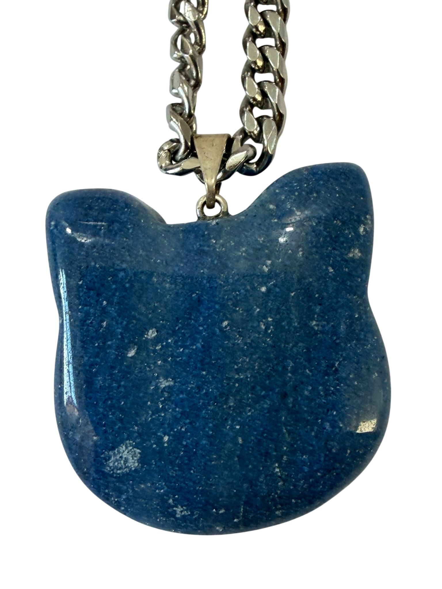 Kitty Stone Silver Necklace