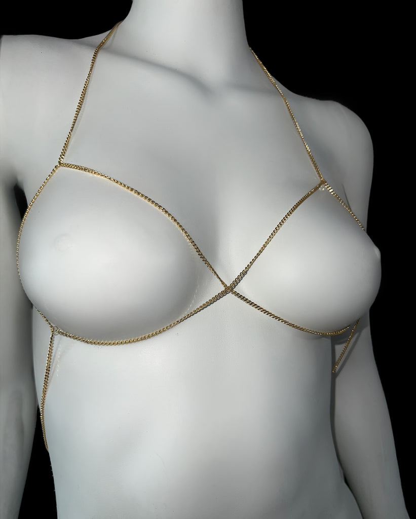 Gold Stargirl Chain Bikini Top